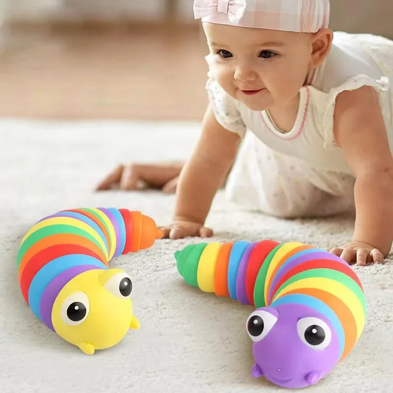 Gusano Sensorial 3D Kawaii | Juguete Antiestrés | ABS No Tóxico | Todas las Edades | Concentración