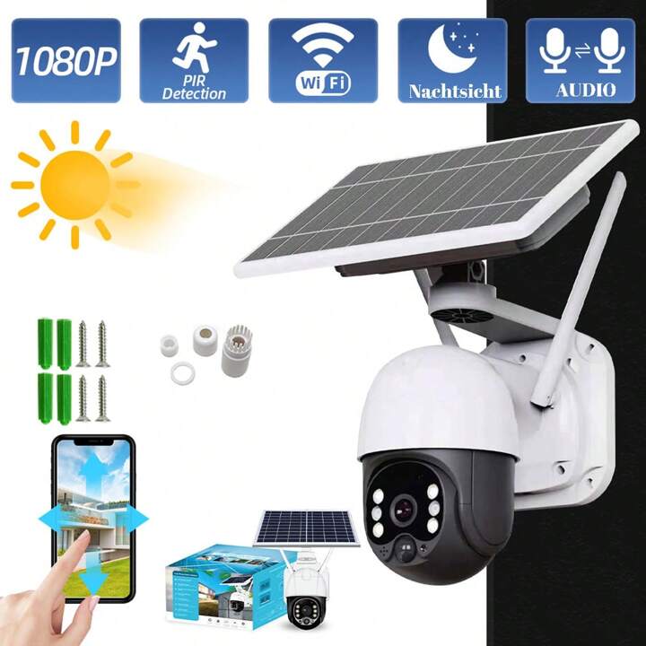 Tecnologia Cámara con Panel Solar – Cámara de Seguridad Solar Inalámbrica 1080p de Tendeli- Ecuador en