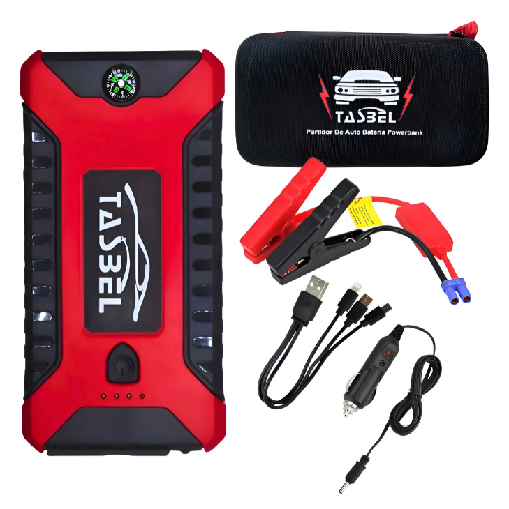 Partidor de Batería Auto + Power Bank 68.800mAh | 1000A | Luz LED | Brújula | 12V