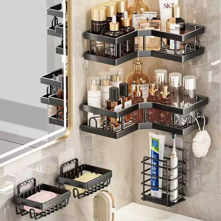 Hogar Organizador de Baño Esquinero Ecuador - Estante 4 Niveles Sin Taladro Adhesivo de Tendeli- Ecuador en